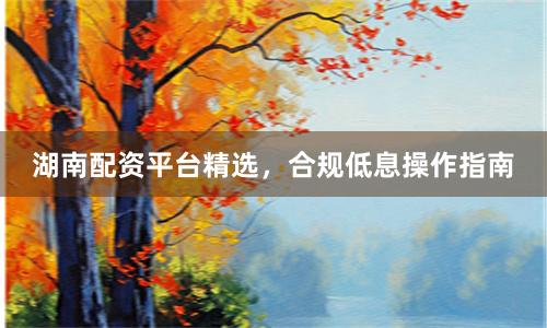 湖南配资平台精选，合规低息操作指南